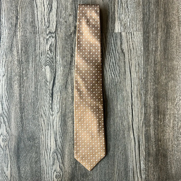Luigi Borrelli Tie Brown Floral Silk Tie - Picture 1 of 4